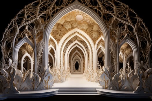 Ornate arches and intricate designs. Generative AI