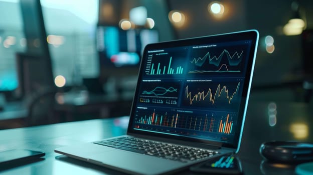 Delve into the world of analytics with a laptop displaying comprehensive data analysis. Witness the power of information as it unfolds on the screen, providing valuable insights for informed decision-making.