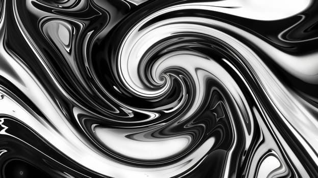 Discover the mesmerizing essence of swirling textures captured in black and white. This abstract composition showcases the dynamic motion of fingers creating intricate patterns, evoking a sense of fluidity and depth.