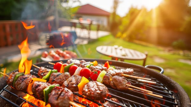 Indulge in the delights of a summertime BBQ party, where friends and family gather for a joyous afternoon of sizzling meats on the grill. Feel the warmth of the sun and the aroma of delicious food as laughter fills the air, making weekends memorable.