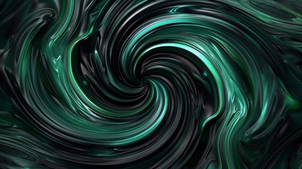 Immerse yourself in the enigmatic dance of swirling textures, where black and green intertwine in captivating harmony. This abstract composition reveals the dynamic motion of fingers crafting intricate patterns, evoking a sense of mystery and vitality.
