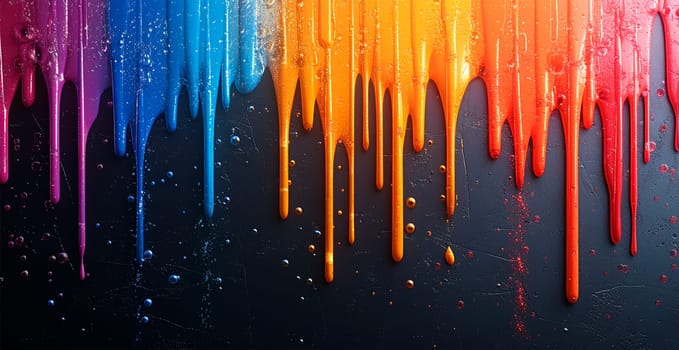 Multi-colored rainbow thick oil paint on a white isolated background, sampler template, smudges AI generated image