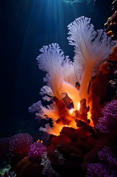 hydrothermal vent eco system with exotic life