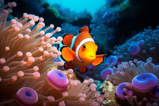 Vibrant anefish nestled among swaying anes. Generative AI
