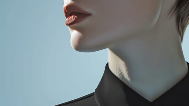 Modern style artistic portrait. Created using AI generated technology and image editing software.