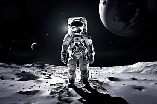 astronaut stationed on the moon