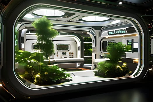 interior of a spacecraft designed for long duration human space travel