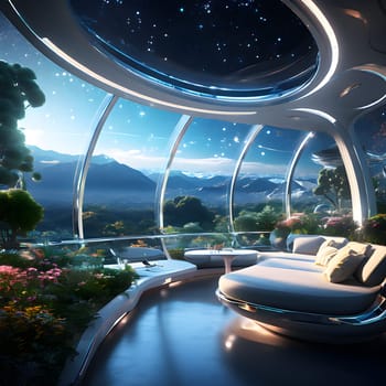 interior of a spacecraft designed for long duration human space travel