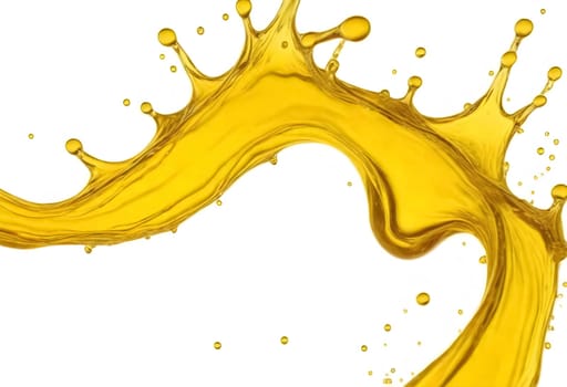AI generated of clear yellow splash isolated on white background