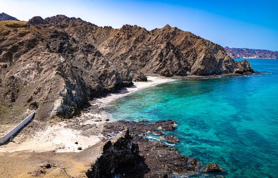 Qantab beach, a popular tourist destination near Muscat, Oman