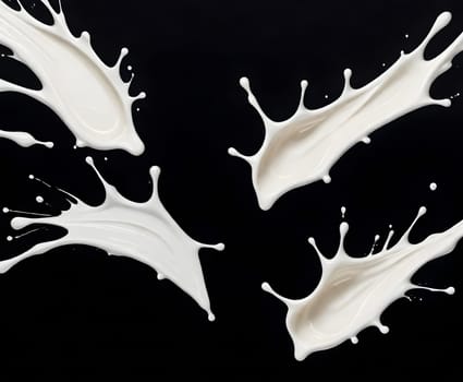 AI generated of a splash of white milk isolated