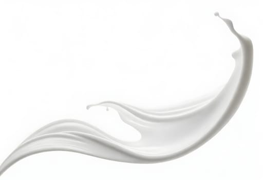 AI generated of a splash of white milk isolated