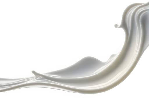 AI generated of a splash of white milk isolated