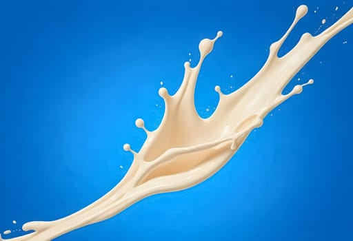 AI generated of a splash of white milk isolated