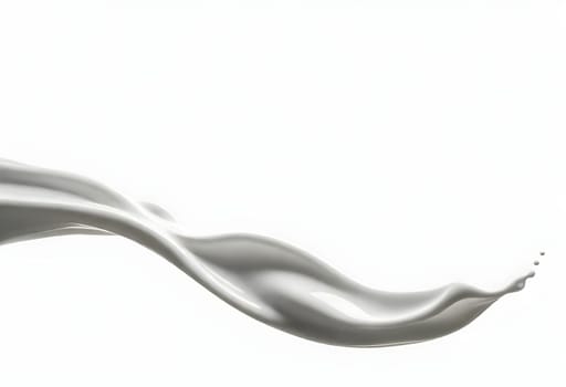 AI generated of a splash of white milk isolated