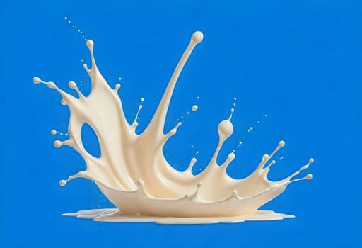 AI generated of a splash of white milk isolated