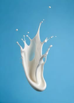 AI generated of a splash of white milk isolated