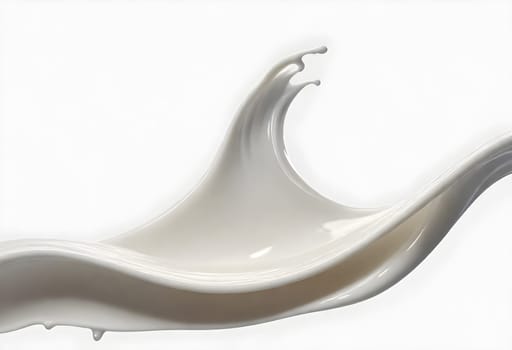 AI generated of a splash of white milk isolated