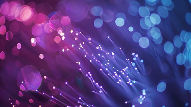 Delve into the mesmerizing world of fiber optics with this abstract close-up, where vibrant lights dance in a symphony of colors, evoking a sense of wonder and festivity. Explore the intersection of optical communication and holiday spirit.