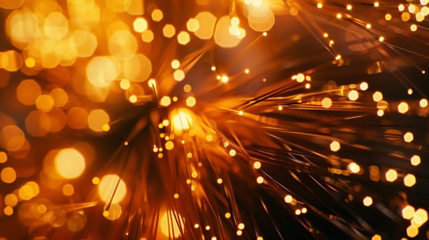 Delve into the mesmerizing world of fiber optics with this abstract close-up, where vibrant lights dance in a symphony of colors, evoking a sense of wonder and festivity. Explore the intersection of optical communication and holiday spirit.