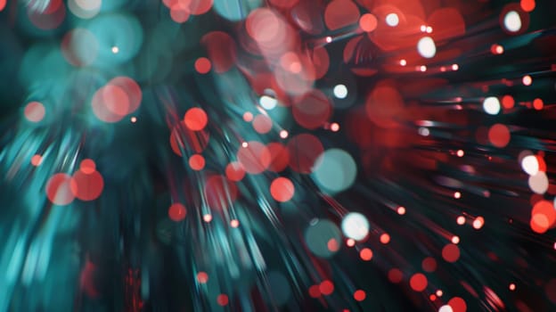 Delve into the mesmerizing world of fiber optics with this abstract close-up, where vibrant lights dance in a symphony of colors, evoking a sense of wonder and festivity. Explore the intersection of optical communication and holiday spirit.