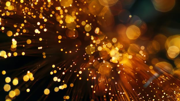 Delve into the mesmerizing world of fiber optics with this abstract close-up, where vibrant lights dance in a symphony of colors, evoking a sense of wonder and festivity. Explore the intersection of optical communication and holiday spirit.