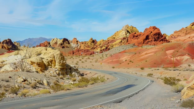 Embark on an unforgettable journey through the vast landscapes of the American Southwest, where desert highways weave through the heart of Nevada, California, and Arizona. This photo captures the essence of a wild vacation adventure by car, promising thrilling vistas and boundless opportunities for exploration.