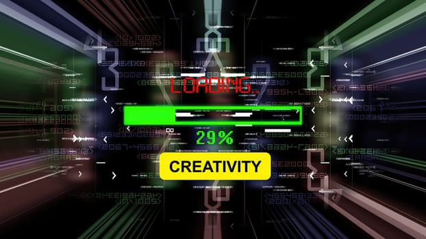 Creativity loading  progress bar on the screen,Creativity loading  progress bar on the screen