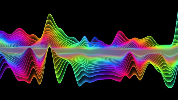 A mesmerizing display of vibrant rainbow colors radiates against a stark black backdrop, creating an eye-catching illuminated pattern.,A mesmerizing display of vibrant rainbow colors radiates against a stark black backdrop, creating an eye-catching illuminated pattern.