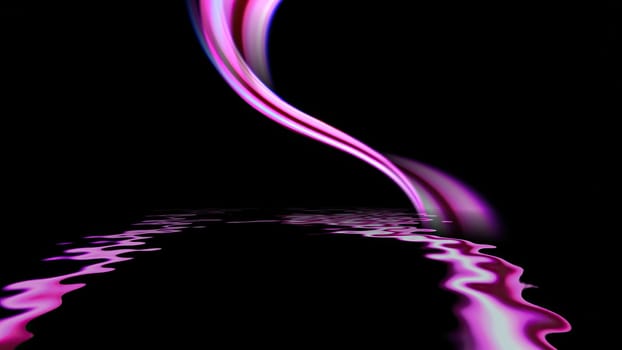 Colorful strings in motion against black background,Colorful strings in motion against black background