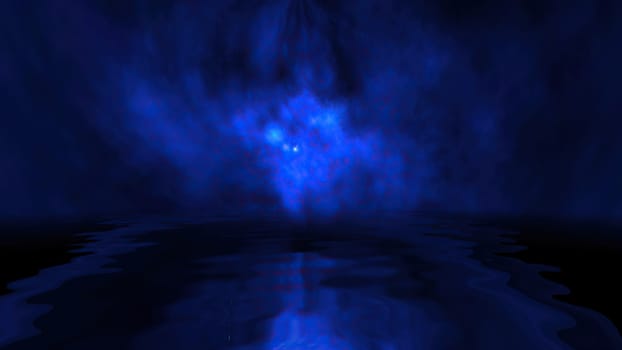 Space Universe With Stars And Galaxies reflected in water,Space Universe With Stars And Galaxies reflected in water
