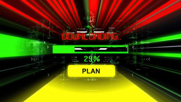Downloading plan progress bar on the screen,Downloading plan progress bar on the screen