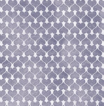 There are a lot of medium-sized blue hearts highlighted on a light background