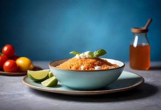 AI generated of enmoladas, a traditional mexican food with chicken meat and spicy sauce