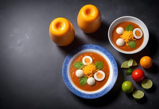 AI generated of enmoladas, a traditional mexican food with chicken meat and spicy sauce