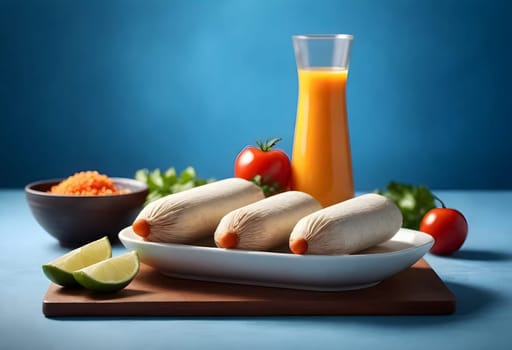 AI generated of enmoladas, a traditional mexican food with chicken meat and spicy sauce