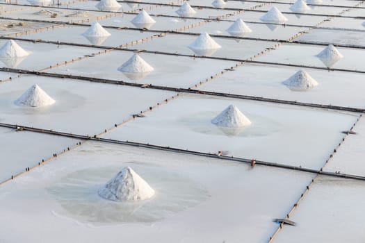 Salt in sea salt farm