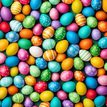 colorful easter eggs background
