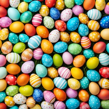 colorful easter eggs background