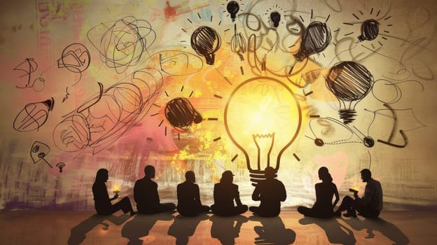 Witness the dynamic energy of a creative business team as they engage in brainstorming and ideation sessions, fueling innovation and fostering groundbreaking projects.