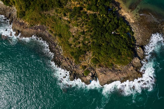 Top down view of coastline