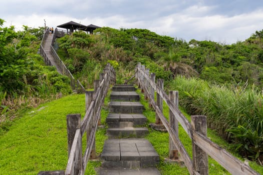 Hiking trail on the mountain in Hualien of Taiwan