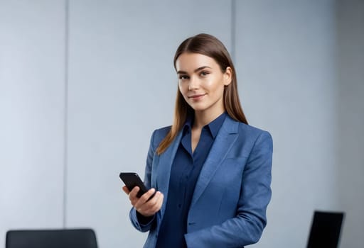 AI generated portrait of business woman person on working environtment
