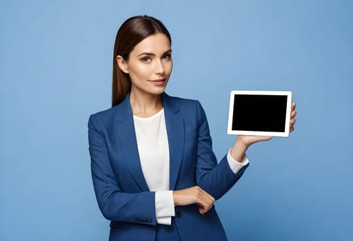 AI generated portrait of business woman person on working environtment