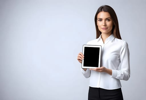 AI generated portrait of business woman person on working environtment