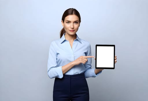 AI generated portrait of business woman person on working environtment