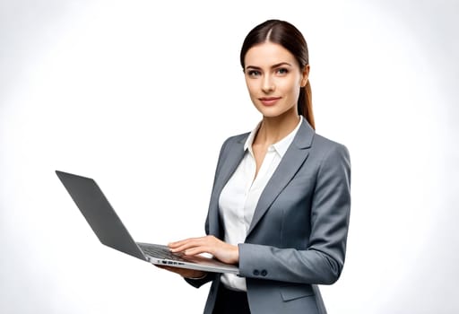AI generated portrait of business woman person on working environtment