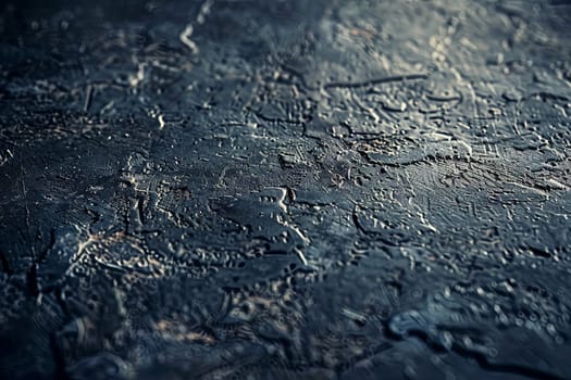 A detailed close-up view of a solid black surface, showcasing its texture and subtle variations in shade. The surface appears smooth and reflective, with no visible imperfections or blemishes.