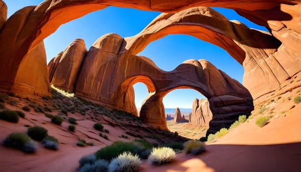 AI generated of Arches National Park in Utah , USA