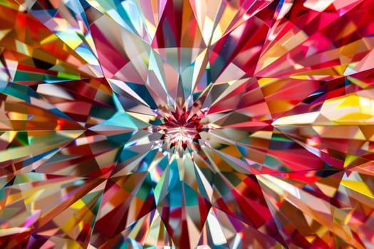 A vibrant background featuring a circular design at the center, surrounded by an array of colorful shapes and patterns. The circular motif stands out, drawing the viewers attention with its intricate details and bold colors.